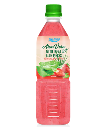 aloe vera juice with strawberry 500ml pet bottle