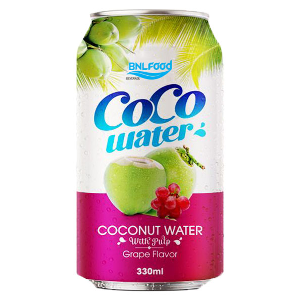 330ml BNL Coconut water with pulp Grape flavor - ACM Beverage Supplier