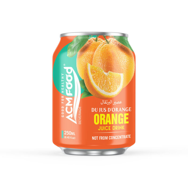ACMFOOD NFC Orange Juice Drink Aluminum Can 250ml