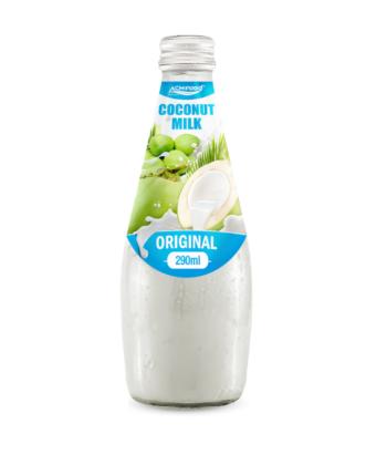 ACM 290ml glass botlle coconut milk drink (with and without nata de coco)