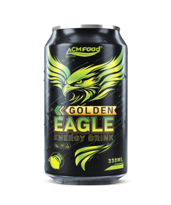 330ml can Refreshing Golden Eagle Energy Drink with lemon