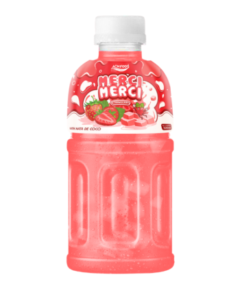 320ml ACM Merci Merci Strawberry juice with Nata de coco
