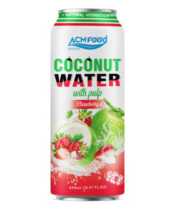 500ml ACM Coconut Water with Strawberry Flavour Can