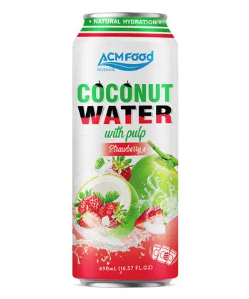 500ml ACM Coconut Water with Strawberry Flavour Can