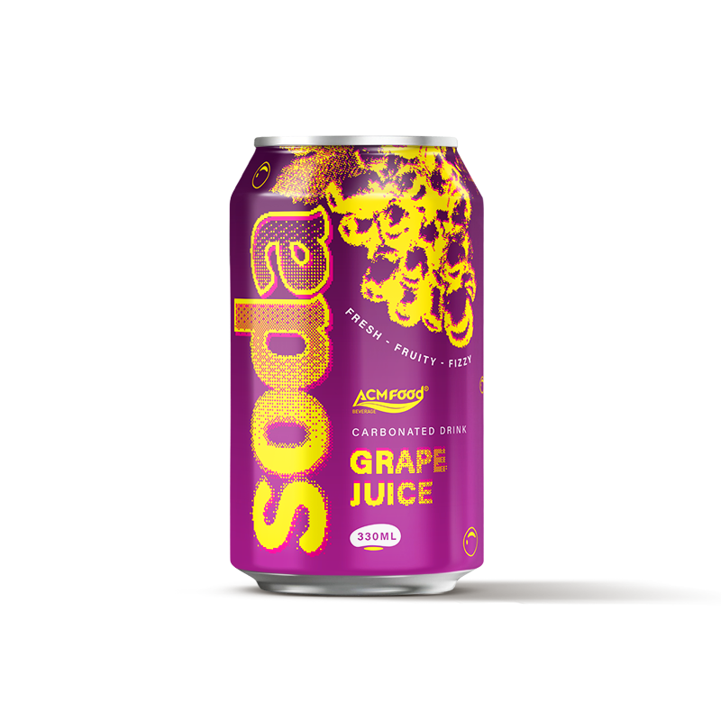 ACMFOOD Soda Carbonated Drink Grape Alu Can Standard 330ml