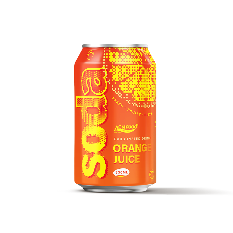 ACMFOOD Soda Carbonated Drink Orange Alu Can Standard 330ml