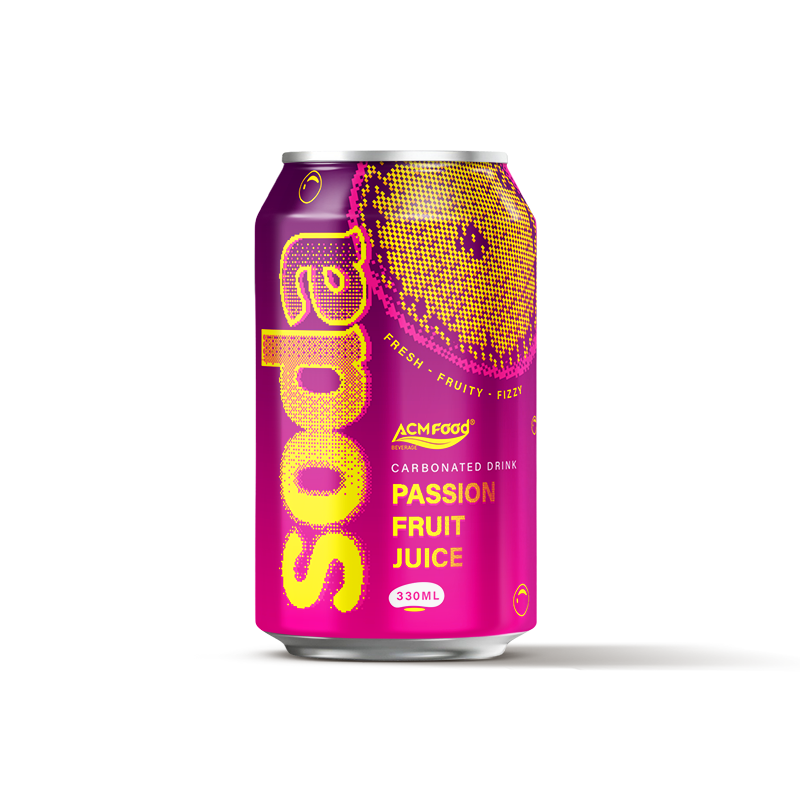 ACMFOOD Soda Carbonated Drink Passion Fruit Alu Can Standard 330ml