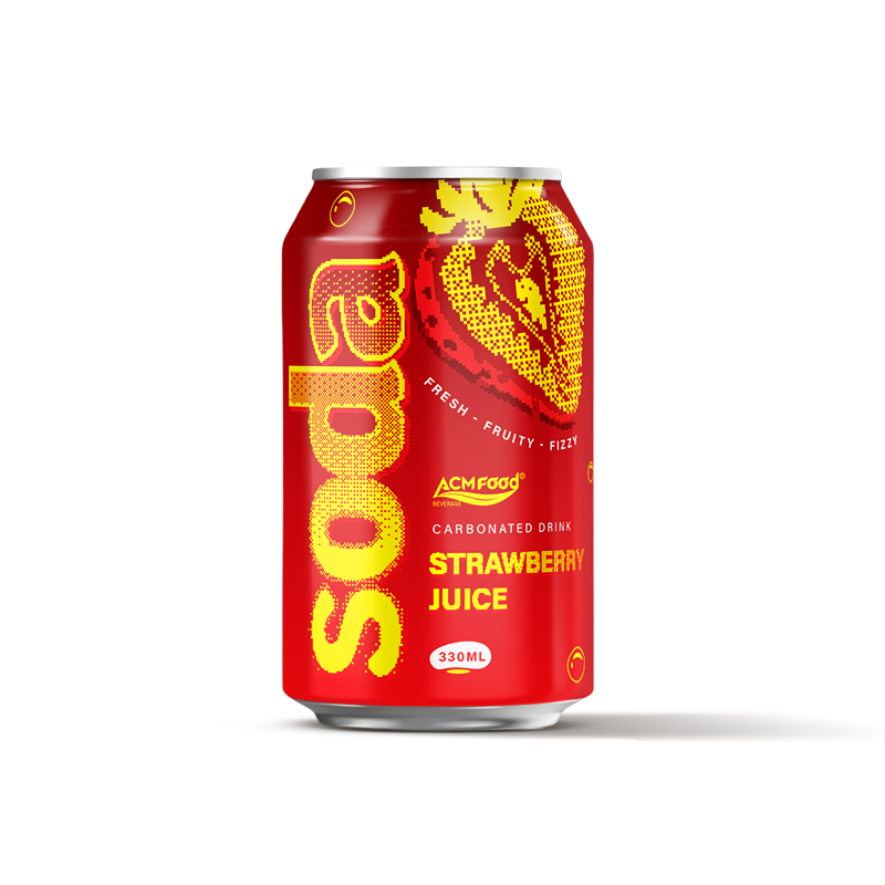 ACMFOOD Soda Carbonated Drink Strawberry Alu Can Standard 330ml