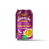 330ml ACM Food sparkling drink carbonated water passion fruit flavor in an aluminium can, front view on a white background