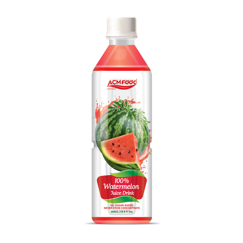 ACMFOOD NFC No Sugar Added Watermelon Juice Drink PET Bottle 500ml