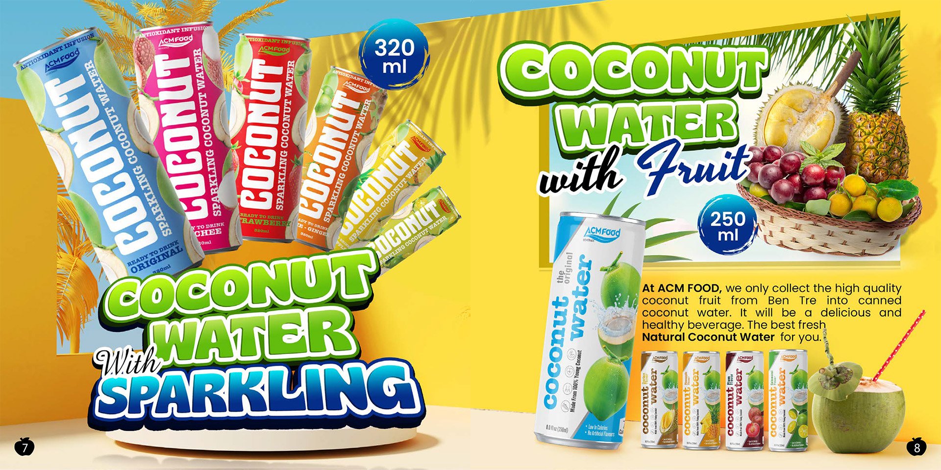 CATALOGS Coconut water with sparkling