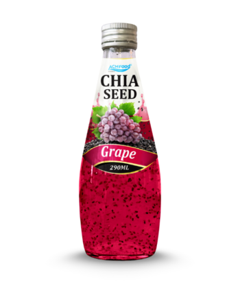 290ml glass bottle ACM Chia Seed drinks with Grape Flavor