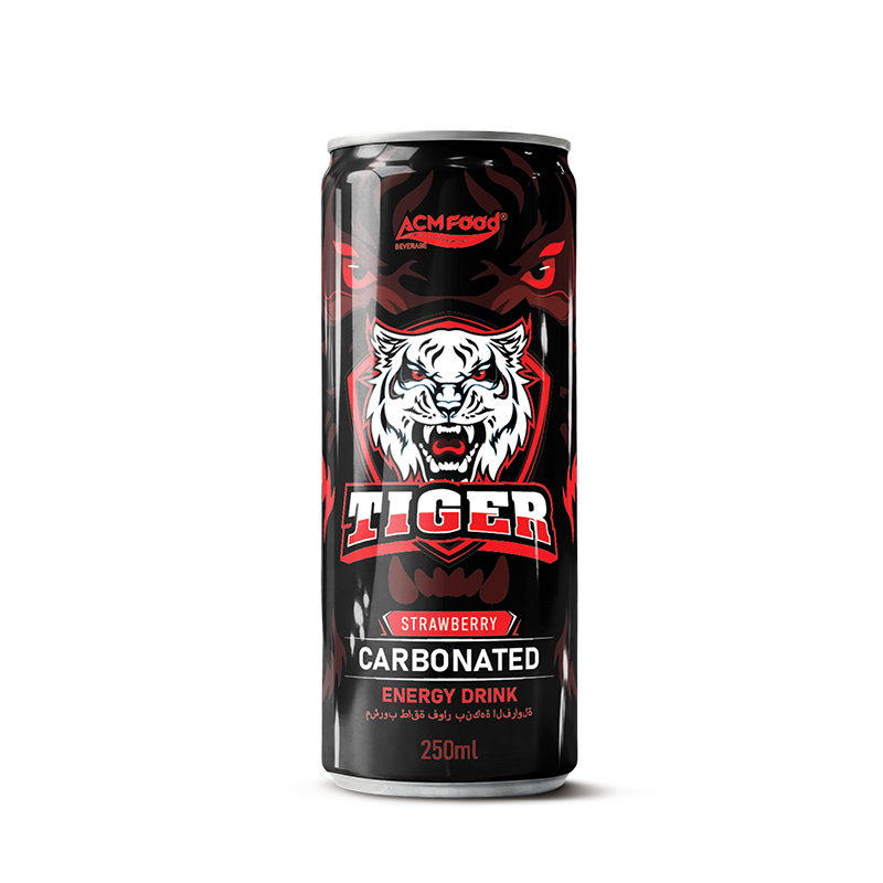 Carbonated Strawberry Energy Drink 250ml Ready-to-Drink