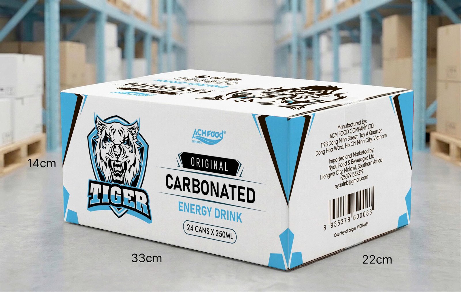 Energy drink carbonated carton