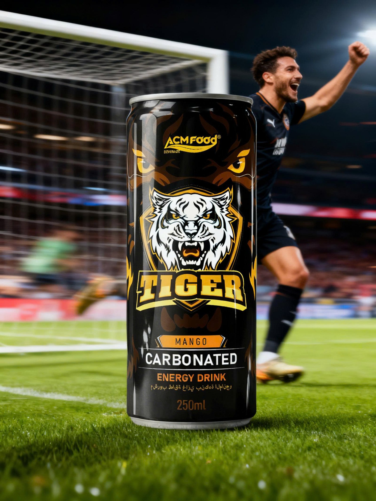 Energy drink carbonated with mango flavor poster