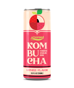 250ml Alu Can Kombucha Lychee Juice Fermented Sparkling
