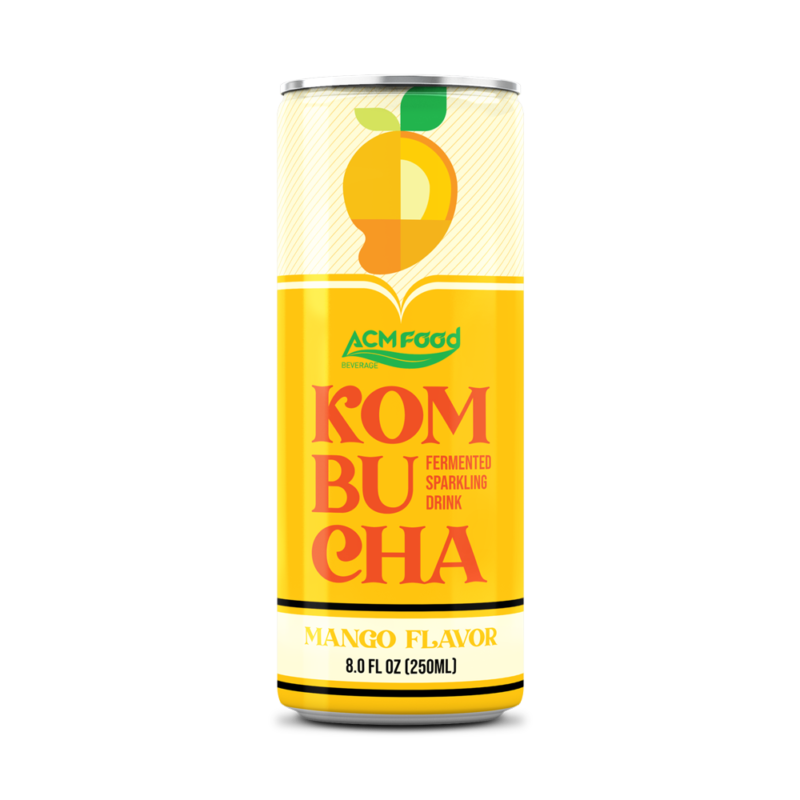 250ml Alu Can Kombucha Mango Juice Fermented Sparkling