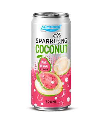 ACM Sparkling Coconut water with Guava flavor 320ml