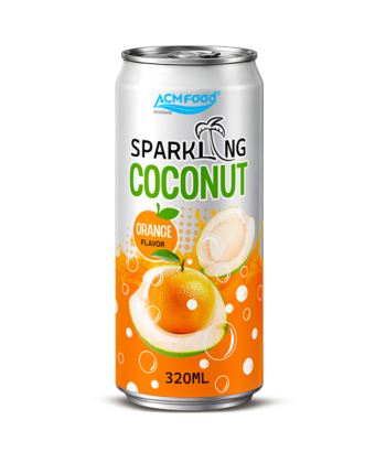 ACM Sparkling Coconut water with Orange flavor 320ml