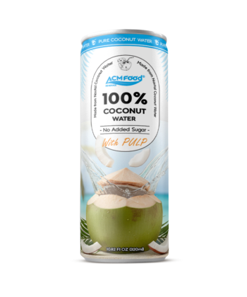 100% Coconut Water with pulp 320ml | Coconut Water Suppliers | NFC - ACM