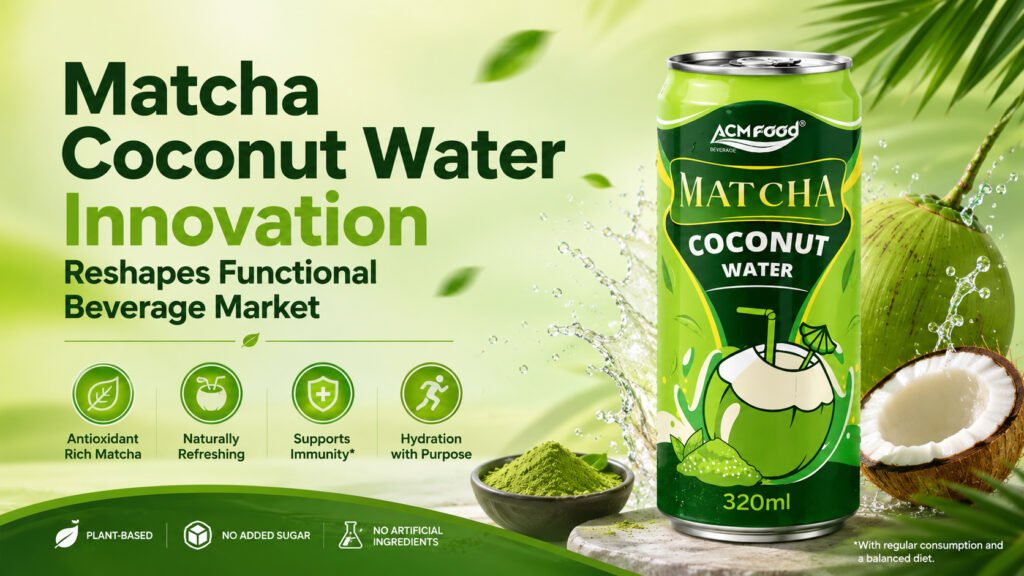 Matcha Coconut Water Innovation Reshapes Functional Beverage Market