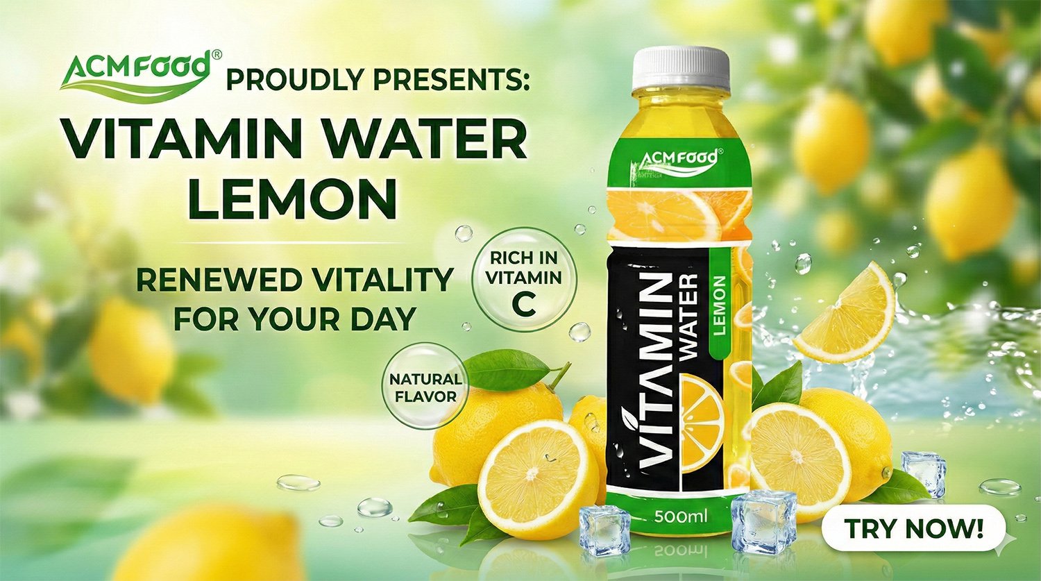 OEM ODM Vitamin Water with Lemon Flavor 500ml PET Bottle