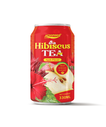 Premium Real APPLE Flavored HIBISCUS TEA Drink 330ML