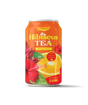 Premium Real Orange Flavored Hibiscus Tea Drink 330ml
