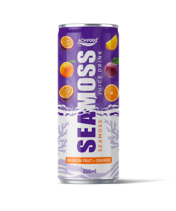Premium Sea Moss Juice with with Passion fruit and Orange 250ml cans