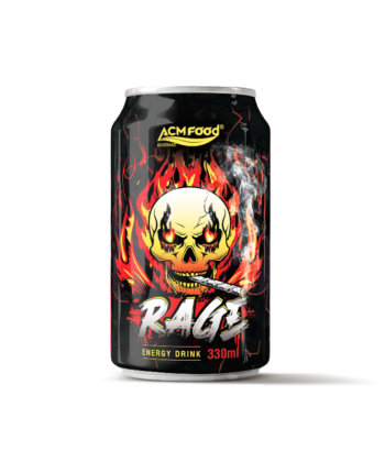 Rage Energy Drink 330ml Short Can Red
