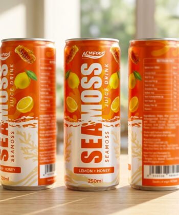 Sea Moss Juice 250ml Can with Lemon and Honey poster