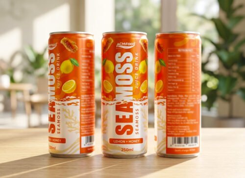 Sea Moss Juice 250ml Can with Lemon and Honey poster