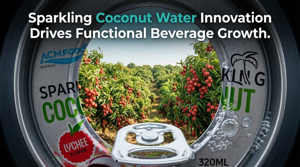 Sparkling Coconut Water Innovation Drives Functional Beverage Growth