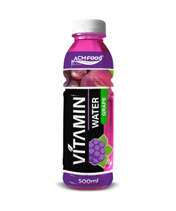 OEM/ODM Vitamin Water with Grape Flavor 500ml PET Bottle