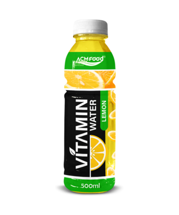 OEM/ODM Vitamin Water with Lemon Flavor 500ml PET Bottle