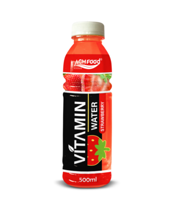 OEM/ODM Vitamin Water with Strawberry Flavor 500ml PET Bottle