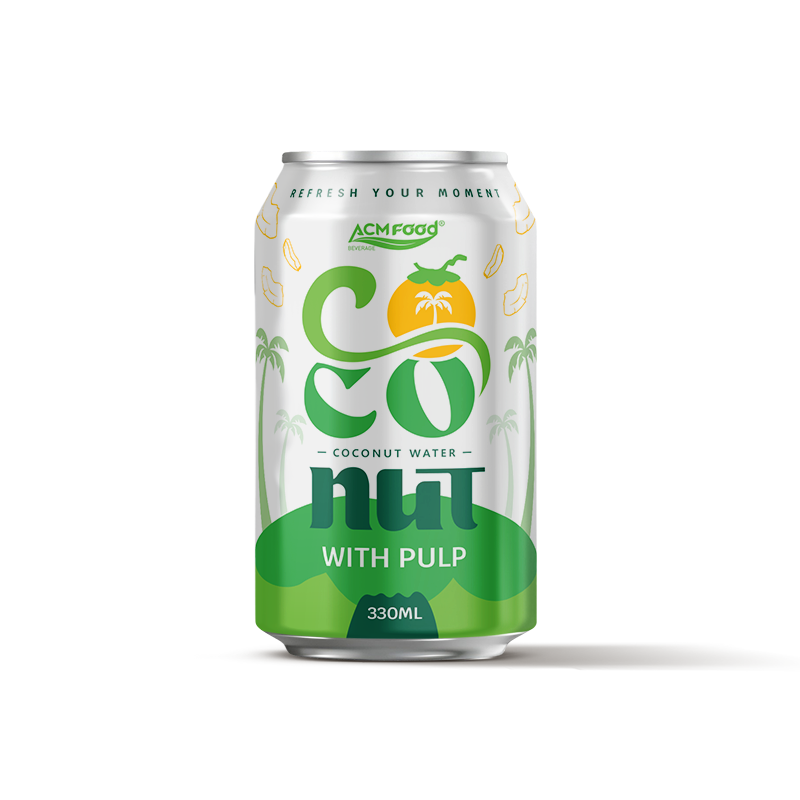ACMFOOD Coconut Water Refresh Your Moment With Pulp Alu-can 330ml