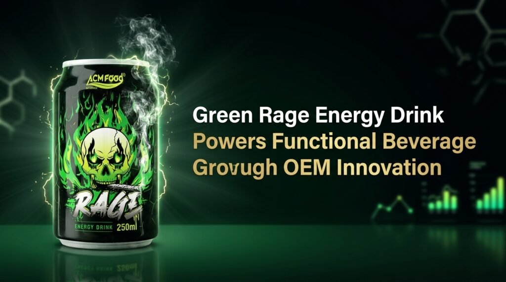 Green Rage Energy Drink featured article banner with title text overlay