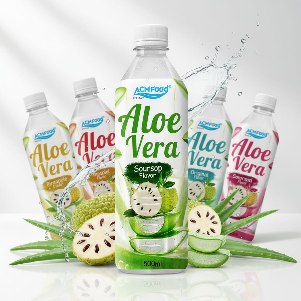 OEM customization for soursop aloe vera juice in various packaging sizes