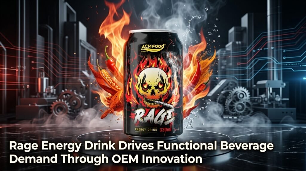 Rage Energy Drink red can with article title overlay in Forbes style