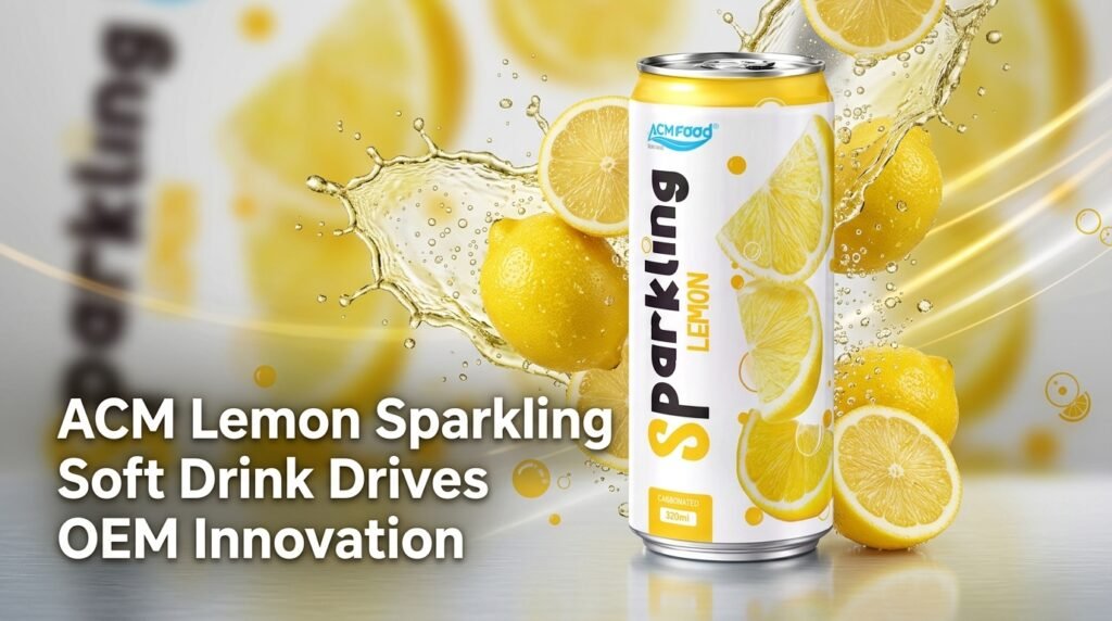 ACM Lemon Sparkling Soft Drink featured with article title overlay