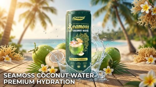 Seamoss Coconut Water functional benefits premium hydration market banner