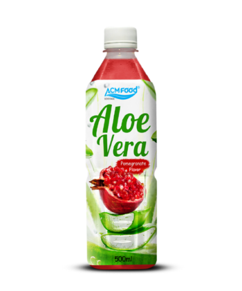 16.9 Fl Oz Pet Bottle ACM Aloe Vera Juice with pomegranate Flavor