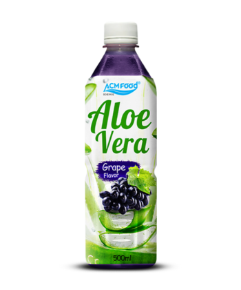 16.9 Fl Oz Pet Bottle ACM Aloe Vera Juice with Grape Flavor
