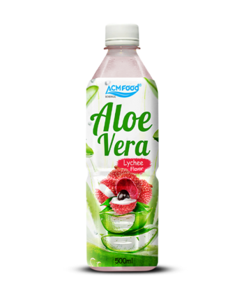 500ml Pet Bottle ACM Brand Aloe Vera Juice with Lychee Flavor