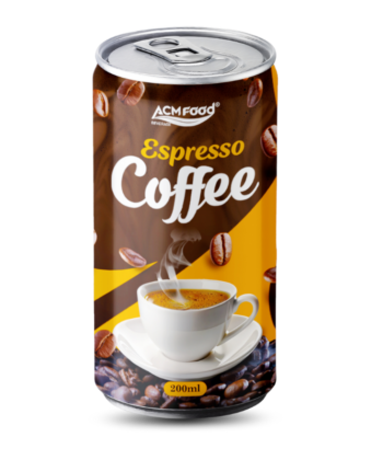 200ml cans ACM brand Espresso Coffee Drink