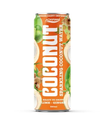 320ml Sparkling  Coconut  Water with Lime & ginger flavor