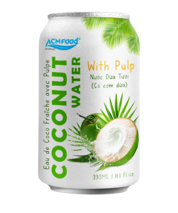 ACM Coconut Water with pulp 330ml - ACM Beverage Supplier