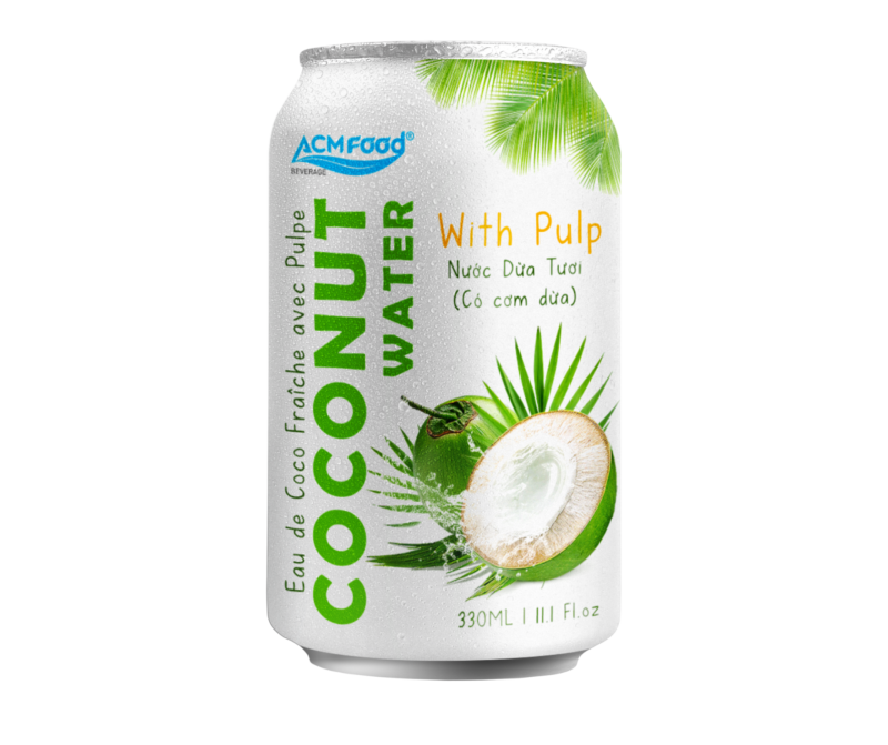 ACM Coconut Water with pulp 330ml - ACM Beverage Supplier